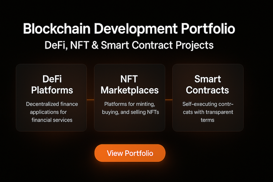 Blockchain Development Portfolio | DeFi, NFT & Smart Contract Projects