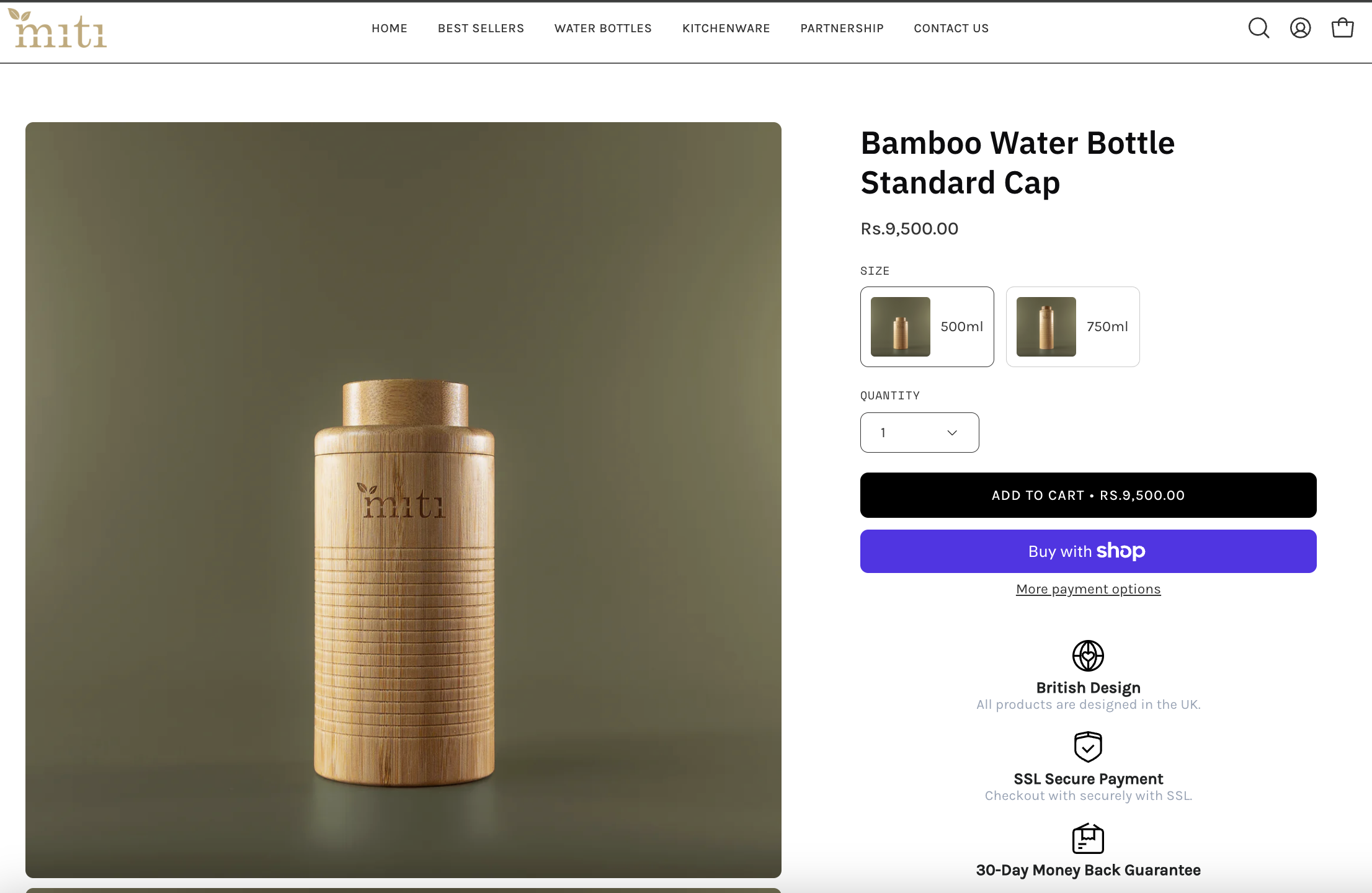 elegant Shopify development services for MITI Life  