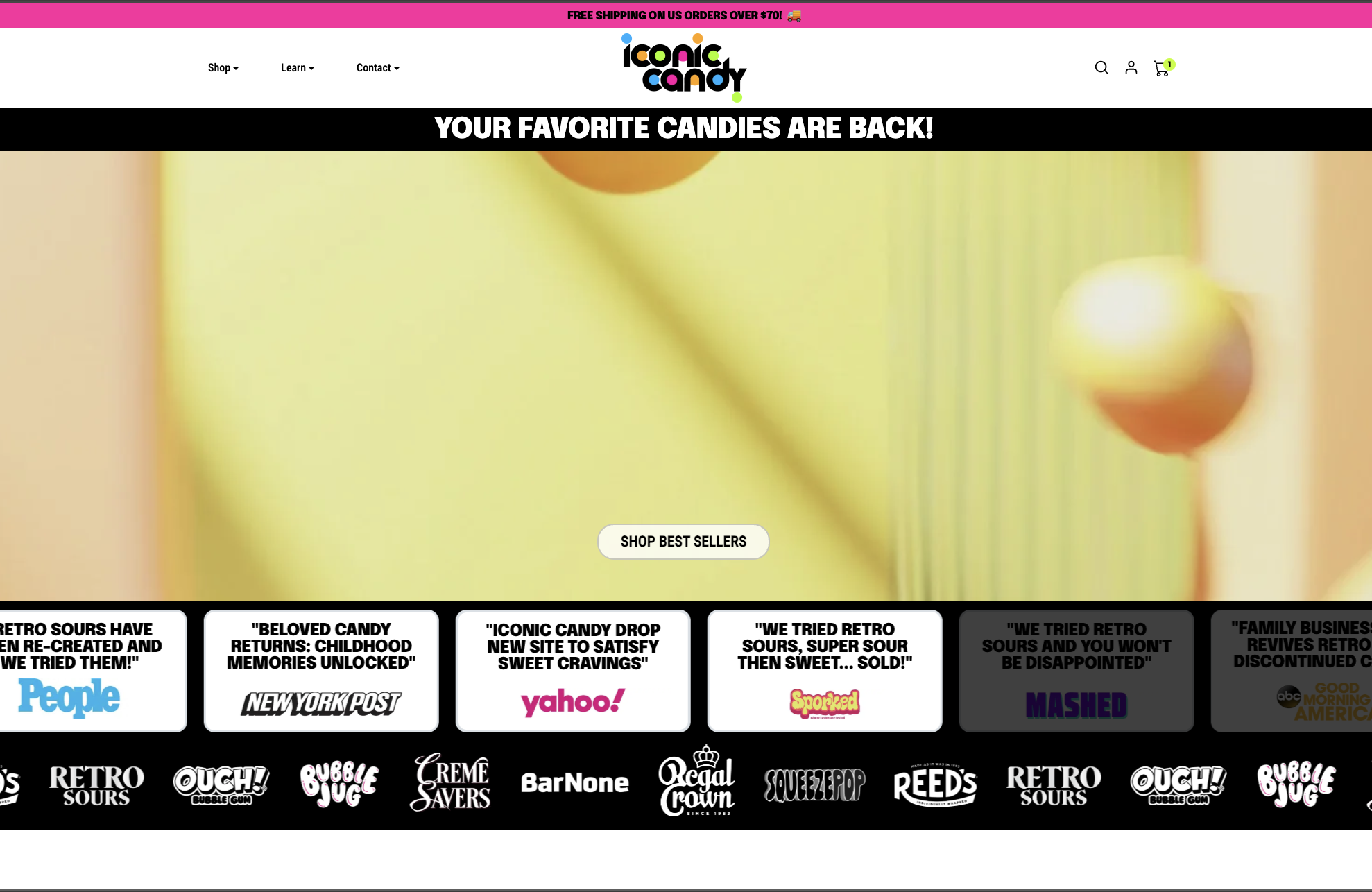 Shopify Theme Development for IconicCandy Homepage Featured