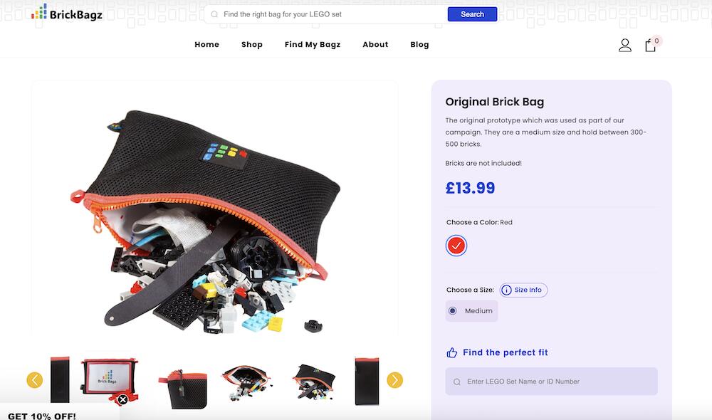 BrickBagz - Optimized Checkout Flow