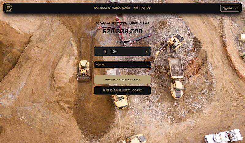 BurlCore - Gold-Backed Fundraising DApp