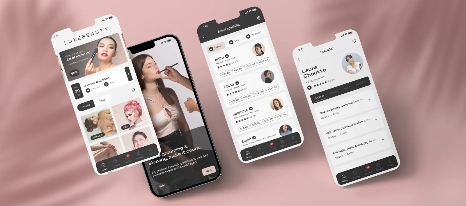LuxeBeauty — Beauty Booking App